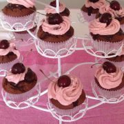 cherry-buttercream-chocolate-cupcakes