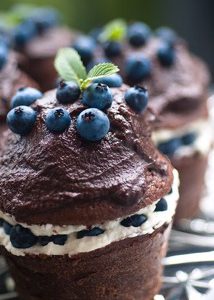 Chocolate Blueberry Cupcakes